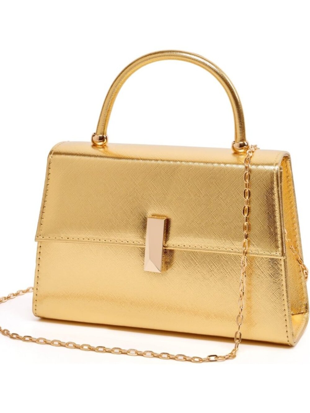 Elegant Evening Handbag, PU Leather Clutch Purse with Handle, Stylish Party Bag